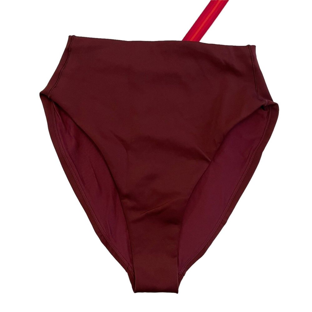 NWT Left On Friday Womens High Cut Hi Hi Bottom Burgundy Plum Sz. M
